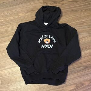 ACME Black Hoodie with Teddy Bear Design